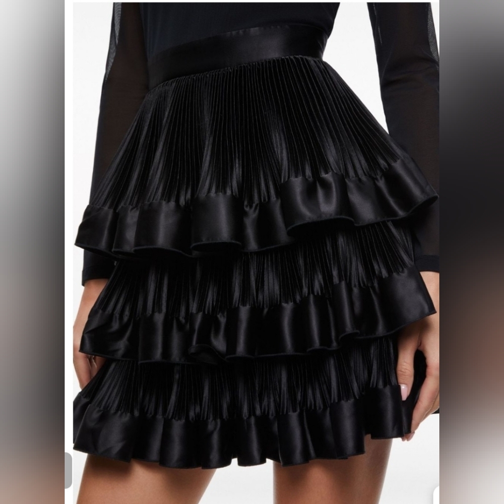 ALICE + OLIVIA CHARA TIERED RUFFLE MINI DRESSSIZE 4  $465 - Picture 12 of 16
